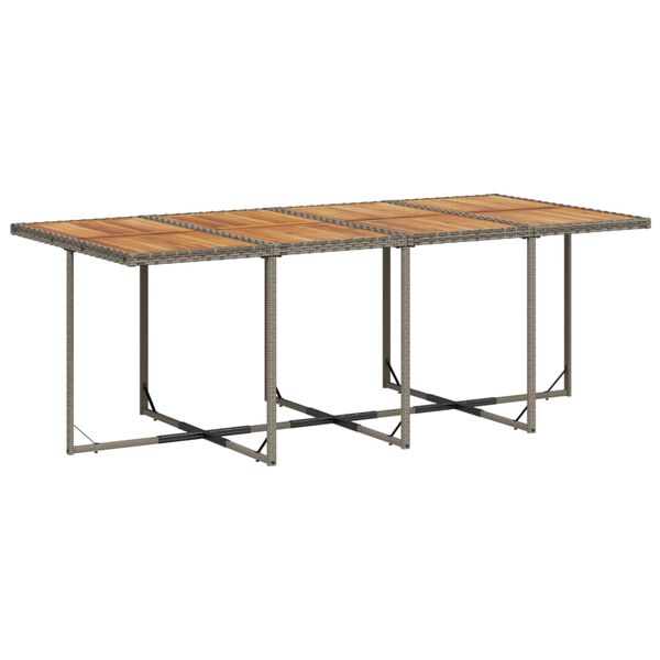 vidaXL Set mobilier de grădină cu perne, 13 piese, gri, poliratan