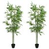 vidaXL Copac Bambus Artificial 2 buc. Verde 60 x 18 x 190 cm