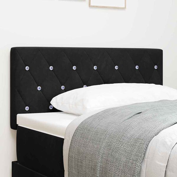 vidaXL Tăblie cap cu headboard Negru 100 cm Piele artificială