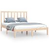 vidaXL Cadru de pat mic dublu, 120x190 cm, lemn masiv de pin