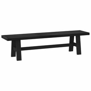 vidaXL Bancă de Dining NOAIN 180 x 41 x 45 cm Lemn masiv de pin Negru