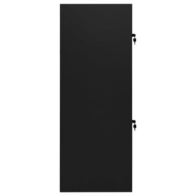 vidaXL Dulap pentru șa, negru, 53x53x140 cm, oțel
