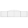 vidaXL Coșuri gabion arcuite 5 buc, 400x50x80/100 cm, fier galvanizat