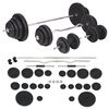 vidaXL Set de haltere și gantere 120 kg