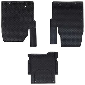 vidaXL Covor pentru mașină 3 pcs Negru Cauciuc