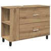 vidaXL Unitate Vanity pentru Baie Stejar Artizanal 80 x 35 x 60 cm