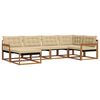 vidaXL Set de canapele de exterior 6 buc. Natural și Bej