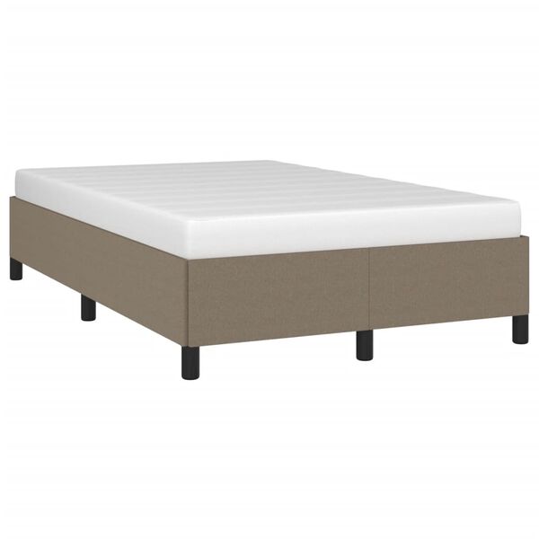 vidaXL Cadru de pat fără saltea Taupe 120x190 cm țesătură