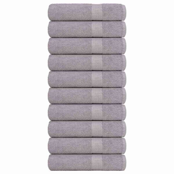vidaXL Prosoape de baie, FROGN, 10 buc., gri, 100x150 cm, 360 g/m²