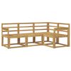 vidaXL Set de canapele de exterior 4 buc. Alb Lemn Solid de Acacia