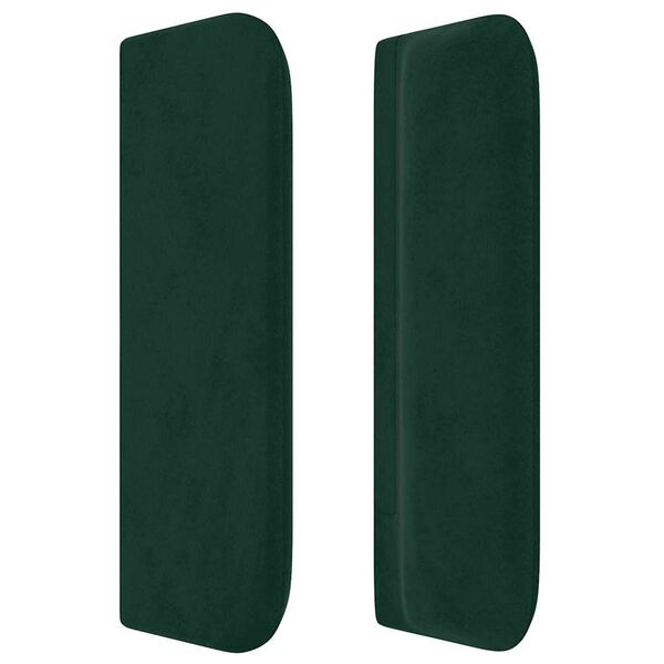 vidaXL Tăblie de pat cu aripioare verde &icirc;nchis 103x16x78/88 cm catifea