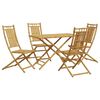 vidaXL Set mobilier de grădină, 5 piese, bambus