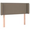 vidaXL Tăblie de pat cu aripioare gri taupe 93x16x78/88 cm textil