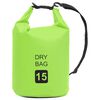 vidaXL Rucsac impermeabil, verde, 15 L, PVC
