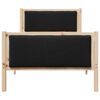 vidaXL Cadru de pat cu headboard Negru 90 x 200 cm țesătură