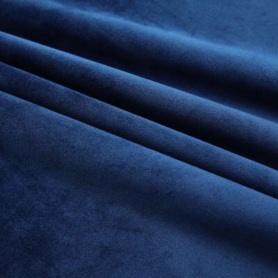 vidaXL Draperie opacă, albastru închis, 290x245cm, catifea, cu cârlige