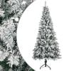 vidaXL Brad de Crăciun artificial 180 cm PVC și Oțel Verde și alb