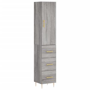 vidaXL Dulap &icirc;nalt, gri sonoma, 34,5x34x180 cm, lemn prelucrat