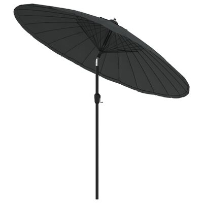 vidaXL Umbrelă de soare de exterior, stâlp aluminiu, antracit, 270 cm