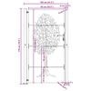 vidaXL Poartă de grădină 100x175 cm, oțel corten, design copac