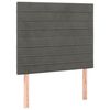 vidaXL Tăblie de pat gri &icirc;nchis 90x5x118/128 cm catifea