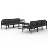 vidaXL Set mobilier de grădină cu perne, 7 piese, antracit, aluminiu