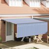vidaXL Cortina Retractabilă Albastru și Alb 400 &times; 300 cm