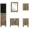 vidaXL Set mobilier de baie, 5 piese, lemn masiv de mango