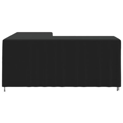 vidaXL Husă de canapea în formă de L, negru, 215x215x80 cm Oxford 420D