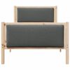 vidaXL Cadru de pat cu headboard Gri închis 100 x 200 cm țesătură