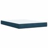 vidaXL Pat box spring cu saltea, albastru, 140x190 cm, catifea