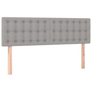 vidaXL Tăblii de pat, gri deschis, 144x5x78/88 cm, textil