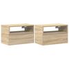 vidaXL Noptiere de perete, 2 buc., stejar sonoma, 45x26x28,5 cm