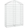 vidaXL Coș gabion arcuit, 100x30x120/140 cm, fier galvanizat