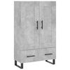 vidaXL Dulap &icirc;nalt, gri beton, 69,5x31x115 cm, lemn compozit
