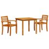 vidaXL Set de masă pentru grădină 3 pcs Maro Lemn Solid de Acacia