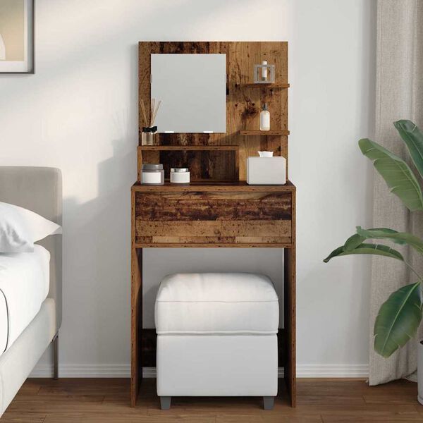 vidaXL Mese de toaletă pentru dormitor Lemn Vechi 80 x 39,6 x 135 cm