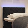vidaXL Tăblie LED cu headboard Negru 80 cm Piele artificială