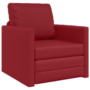 vidaXL Pat canapea 60cm Roșu Vin Piele artificiala