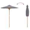 vidaXL Parasol de Grădină Gri &icirc;nchis &Oslash; 270 x 260 cm Bambus