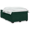 vidaXL Pat box spring cu saltea, verde închis, 120x200 cm, catifea