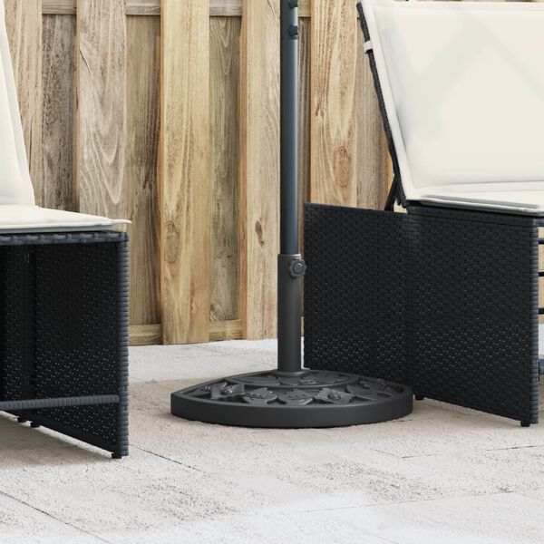 vidaXL Suport umbrelă pentru stâlpi Ø38 / 48 mm, 9 kg, semi-rotunde