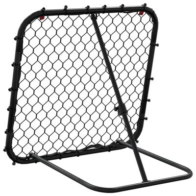 vidaXL Plasă de ricoșeu fotbal, reglabilă, negru, 84x73x60-80 cm, oțel