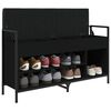 vidaXL Bancă de pantofi, negru, 105,5x32x57,5 cm, lemn prelucrat