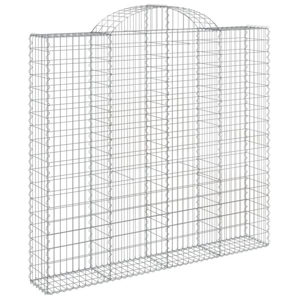 vidaXL Coșuri gabion arcuite 18 buc, 200x50x180/200cm, fier galvanizat