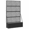 vidaXL Suport pentru plante cu gard Negru 105 x 30 x 170 cm Metal