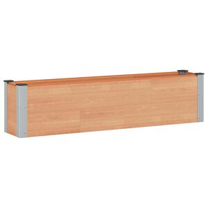 vidaXL Strat &icirc;nălțat de grădină Maro 150 x 30 x 36 cm WPC și Aluminiu