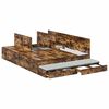 vidaXL Cadru de pat cu depozitare Stejar fumuriu 140 cm Lemn compozit