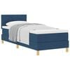 vidaXL Pat cu arcuri cu pernă Manual albastru 80 x 200 cm țesătură