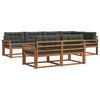 vidaXL Set de canapele de exterior 8 buc. Natural și Antracit